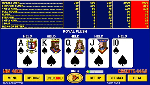 Poker cash game view