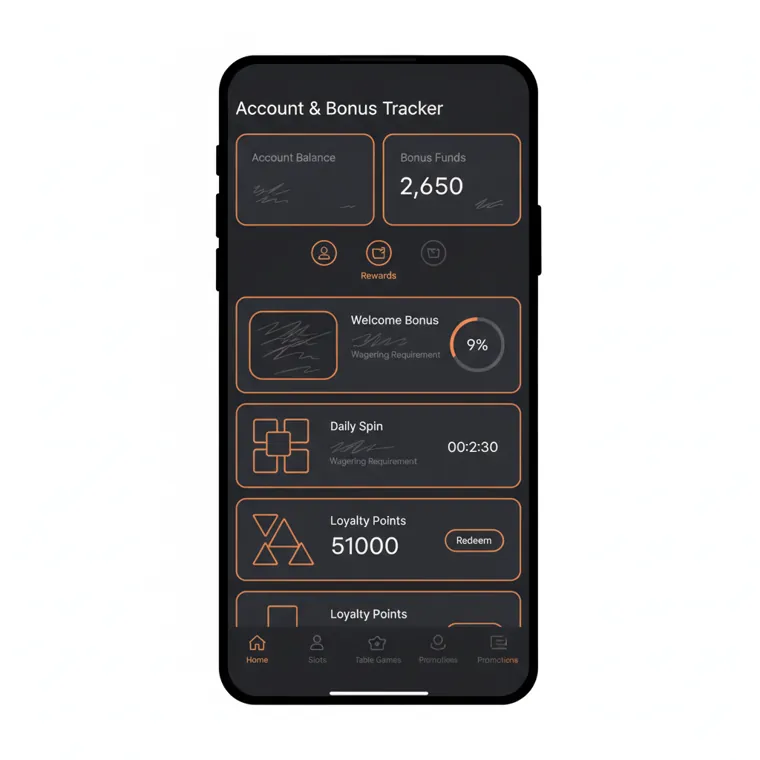 Account and bonus tracker