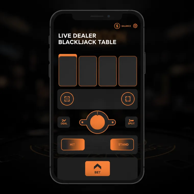 Live dealer blackjack table